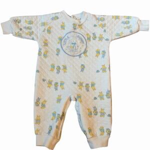 Vintage Healthtex Quilted Baby Bunny Embroidered Jumpsuit One Piece 6-9M